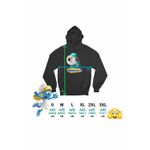 Fashion, accesorii si bijuterii - Femei - Imbracaminte femei - Hanorace femei - Hanorac Femei Pupstruction Luna Catelusi Constructori Meseriasi, negru, marime S - Infinity.ro