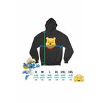 Fashion, accesorii si bijuterii - Femei - Imbracaminte femei - Hanorace femei - Hanorac Femei Winnie the Puh Pooh Cartoon, negru, marime S - Infinity.ro