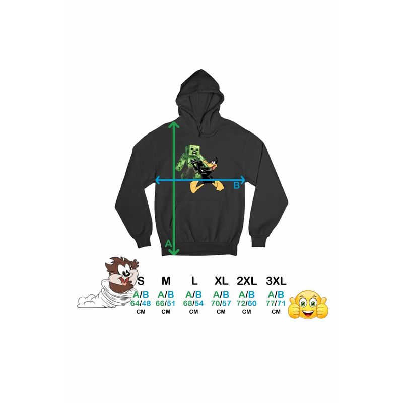 Fashion, accesorii si bijuterii - Femei - Imbracaminte femei - Hanorace femei - Hanorac Femei Daffy Duck Minecraft Creeper, negru, marime S - Infinity.ro