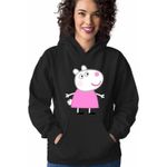Fashion, accesorii si bijuterii - Femei - Imbracaminte femei - Hanorace femei - Hanorac Femei Oaia Suzy Purcelusa Peppa Pig, negru, marime S - Infinity.ro