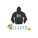 Fashion, accesorii si bijuterii - Femei - Imbracaminte femei - Hanorace femei - Hanorac Femei Familia Flinstone Friends Barney Betty Fred Wilma, negru, marime S - Infinity.ro