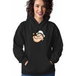Fashion, accesorii si bijuterii - Femei - Imbracaminte femei - Hanorace femei - Hanorac Femei Popeye Marinarul Pescar Pipa Barcagiu, negru, marime S - Infinity.ro