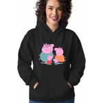 Fashion, accesorii si bijuterii - Femei - Imbracaminte femei - Hanorace femei - Hanorac Femei Purcelusa Peppa Pig Familia, negru, marime S - Infinity.ro