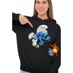 Fashion, accesorii si bijuterii - Femei - Imbracaminte femei - Hanorace femei - Hanorac Femei Strumfii Impiedicatul, negru, marime S - Infinity.ro