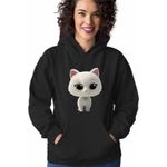 Fashion, accesorii si bijuterii - Femei - Imbracaminte femei - Hanorace femei - Hanorac Femei SuperKitties Bitsy Super Pisicute, negru, marime S - Infinity.ro