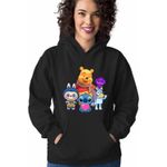 Fashion, accesorii si bijuterii - Femei - Imbracaminte femei - Hanorace femei - Hanorac Femei Winnie Labubu Stitch Bluey Sprunki Batman, negru, marime S - Infinity.ro