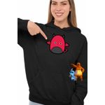 Fashion, accesorii si bijuterii - Femei - Imbracaminte femei - Hanorace femei - Hanorac Femei Squish mallows Diavol Horror, negru, marime S - Infinity.ro