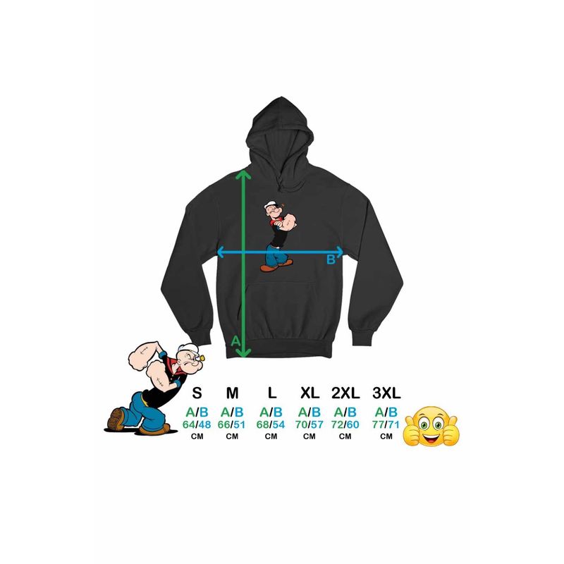 Fashion, accesorii si bijuterii - Femei - Imbracaminte femei - Hanorace femei - Hanorac Femei Popeye Marinarul Looney Cartoon Pescar, negru, marime S - Infinity.ro