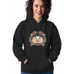Fashion, accesorii si bijuterii - Femei - Imbracaminte femei - Hanorace femei - Hanorac Femei Rac Zodiac Horoscop Cancer Mandala Astrologie, negru, marime S - Infinity.ro