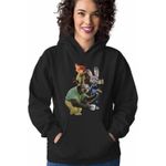 Fashion, accesorii si bijuterii - Femei - Imbracaminte femei - Hanorace femei - Hanorac Femei Zootopia Judy Nick Flash, negru, marime S - Infinity.ro