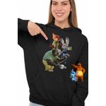 Fashion, accesorii si bijuterii - Femei - Imbracaminte femei - Hanorace femei - Hanorac Femei Zootopia Judy Nick Flash, negru, marime S - Infinity.ro