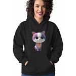 Fashion, accesorii si bijuterii - Femei - Imbracaminte femei - Hanorace femei - Hanorac Femei SuperKitties Ghem Buddy Super Pisicute, negru, marime S - Infinity.ro