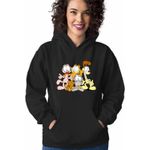 Fashion, accesorii si bijuterii - Femei - Imbracaminte femei - Hanorace femei - Hanorac Femei Garfield Toata Gasca Pisici, negru, marime S - Infinity.ro