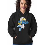 Fashion, accesorii si bijuterii - Femei - Imbracaminte femei - Hanorace femei - Hanorac Femei Strumfita Desene Strumfii, negru, marime S - Infinity.ro