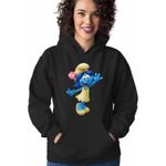Fashion, accesorii si bijuterii - Femei - Imbracaminte femei - Hanorace femei - Hanorac Femei Smurf Blossom Strumfii, negru, marime S - Infinity.ro