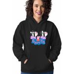 Fashion, accesorii si bijuterii - Femei - Imbracaminte femei - Hanorace femei - Hanorac Femei Zebrele Gemeni Zuza Zaza Peppa Pig, negru, marime S - Infinity.ro