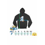 Fashion, accesorii si bijuterii - Femei - Imbracaminte femei - Hanorace femei - Hanorac Femei Strumfii Tamplar Meserias Dulgher, negru, marime S - Infinity.ro