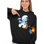 Fashion, accesorii si bijuterii - Femei - Imbracaminte femei - Hanorace femei - Hanorac Femei Strumfii Tamplar Meserias Dulgher, negru, marime S - Infinity.ro