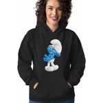 Fashion, accesorii si bijuterii - Femei - Imbracaminte femei - Hanorace femei - Hanorac Femei Strumfii Rusinosul Sfiosul, negru, marime S - Infinity.ro