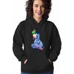Fashion, accesorii si bijuterii - Femei - Imbracaminte femei - Hanorace femei - Hanorac Femei Magarusul Eeyore Winnie the Pooh Puh, negru, marime S - Infinity.ro