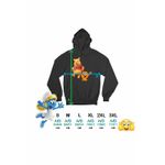 Fashion, accesorii si bijuterii - Femei - Imbracaminte femei - Hanorace femei - Hanorac Femei Lamput Winnie the Pooh, negru, marime S - Infinity.ro