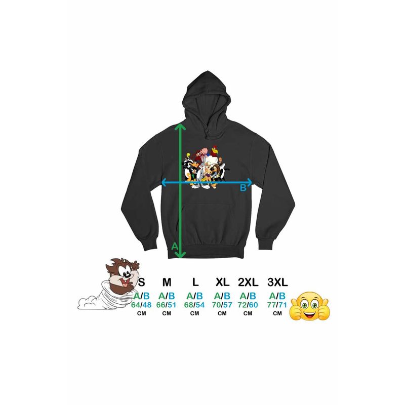 Fashion, accesorii si bijuterii - Femei - Imbracaminte femei - Hanorace femei - Hanorac Femei Taz Bugs Bunny Daffy Looney Tunes Eroi, negru, marime S - Infinity.ro