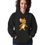 Fashion, accesorii si bijuterii - Femei - Imbracaminte femei - Hanorace femei - Hanorac Femei Tom si Jerry Desene Animate, negru, marime S - Infinity.ro