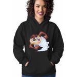 Fashion, accesorii si bijuterii - Femei - Imbracaminte femei - Hanorace femei - Hanorac Femei Taz Tornada Diavol Tasmanian, negru, marime S - Infinity.ro