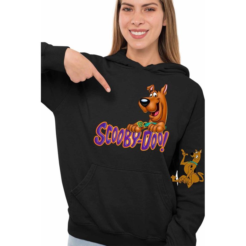 Fashion, accesorii si bijuterii - Femei - Imbracaminte femei - Hanorace femei - Hanorac Femei Scooby Doo Logo Where are you, negru, marime S - Infinity.ro