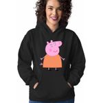 Fashion, accesorii si bijuterii - Femei - Imbracaminte femei - Hanorace femei - Hanorac Femei Mama Purcelusa Peppa Pig, negru, marime S - Infinity.ro