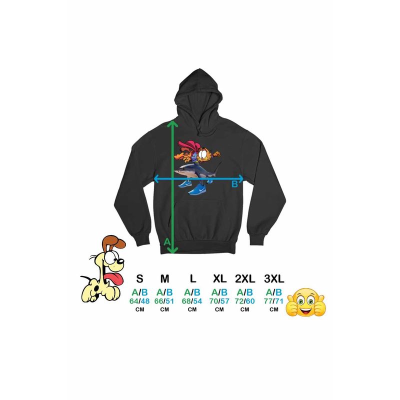 Fashion, accesorii si bijuterii - Femei - Imbracaminte femei - Hanorace femei - Hanorac Femei Garfield Rechin Tralalero Tralalala, negru, marime S - Infinity.ro