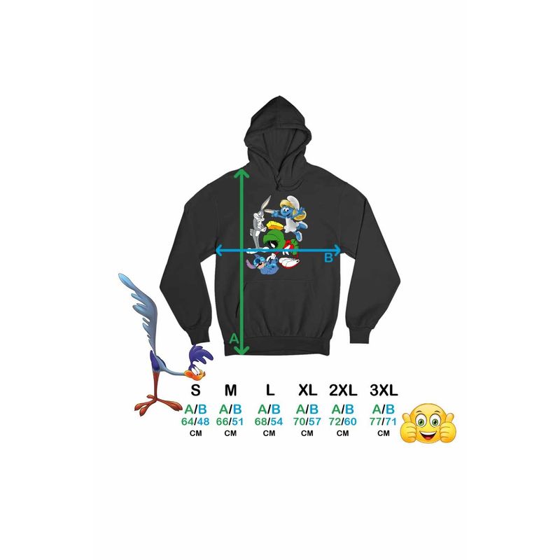 Fashion, accesorii si bijuterii - Femei - Imbracaminte femei - Hanorace femei - Hanorac Femei Marvin Stitch Bugs Bunny Strumfita Strumfii, negru, marime S - Infinity.ro
