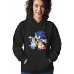 Fashion, accesorii si bijuterii - Femei - Imbracaminte femei - Hanorace femei - Hanorac Femei Sonic Blue Bingo Bluey, negru, marime S - Infinity.ro