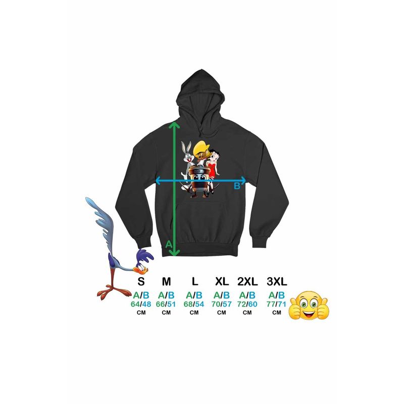 Fashion, accesorii si bijuterii - Femei - Imbracaminte femei - Hanorace femei - Hanorac Femei Speedy Gonzales Capucino Asasino Bugs Bunny Betty Boop, negru, marime S - Infinity.ro