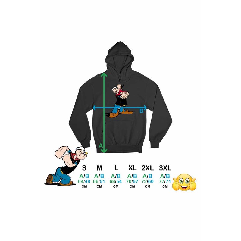 Fashion, accesorii si bijuterii - Femei - Imbracaminte femei - Hanorace femei - Hanorac Femei Popeye Marinarul Olive Dans Valentines, negru, marime S - Infinity.ro