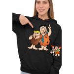 Fashion, accesorii si bijuterii - Femei - Imbracaminte femei - Hanorace femei - Hanorac Femei Familia Flintstone Fred Barney Epoca de Piatra, negru, marime S - Infinity.ro