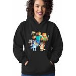 Fashion, accesorii si bijuterii - Femei - Imbracaminte femei - Hanorace femei - Hanorac Femei Minecraft Bluey Bingo, negru, marime S - Infinity.ro