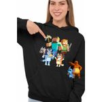 Fashion, accesorii si bijuterii - Femei - Imbracaminte femei - Hanorace femei - Hanorac Femei Minecraft Bluey Bingo, negru, marime S - Infinity.ro