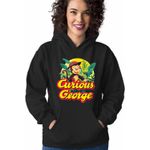 Fashion, accesorii si bijuterii - Femei - Imbracaminte femei - Hanorace femei - Hanorac Femei Curiosul George Jungla Desene Animate, negru, marime S - Infinity.ro