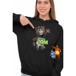 Fashion, accesorii si bijuterii - Femei - Imbracaminte femei - Hanorace femei - Hanorac Femei Talking Tom, negru, marime S - Infinity.ro
