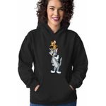Fashion, accesorii si bijuterii - Femei - Imbracaminte femei - Hanorace femei - Hanorac Femei Tom si Jerry Prietenie, negru, marime S - Infinity.ro