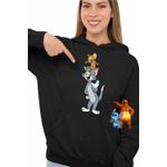 Fashion, accesorii si bijuterii - Femei - Imbracaminte femei - Hanorace femei - Hanorac Femei Tom si Jerry Prietenie, negru, marime S - Infinity.ro