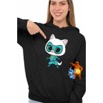 Fashion, accesorii si bijuterii - Femei - Imbracaminte femei - Hanorace femei - Hanorac Femei Super Pisicute Bitsy SuperKitties, negru, marime S - Infinity.ro