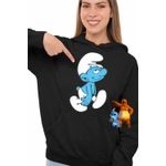 Fashion, accesorii si bijuterii - Femei - Imbracaminte femei - Hanorace femei - Hanorac Femei Strumfii Somnorosul Somnorila, negru, marime S - Infinity.ro