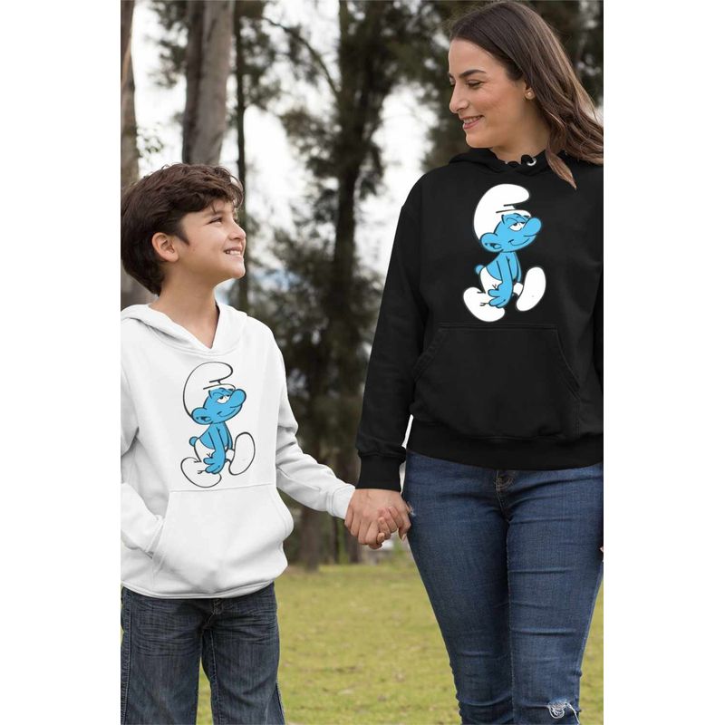 Fashion, accesorii si bijuterii - Femei - Imbracaminte femei - Hanorace femei - Hanorac Femei Strumfii Somnorosul Somnorila, negru, marime S - Infinity.ro