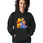Fashion, accesorii si bijuterii - Femei - Imbracaminte femei - Hanorace femei - Hanorac Femei Ursuletul Winnie the Pooh Familie Puh, negru, marime S - Infinity.ro