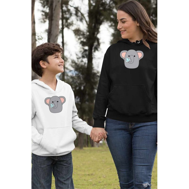Fashion, accesorii si bijuterii - Femei - Imbracaminte femei - Hanorace femei - Hanorac Femei Squishmallows Elefant Africa, negru, marime S - Infinity.ro