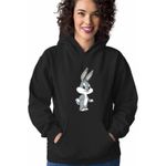Fashion, accesorii si bijuterii - Femei - Imbracaminte femei - Hanorace femei - Hanorac Femei Bugs Bunny Bebelus, negru, marime S - Infinity.ro