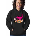 Fashion, accesorii si bijuterii - Femei - Imbracaminte femei - Hanorace femei - Hanorac Femei Familia Flintstone Dino Fred Dinozaur Catel, negru, marime S - Infinity.ro