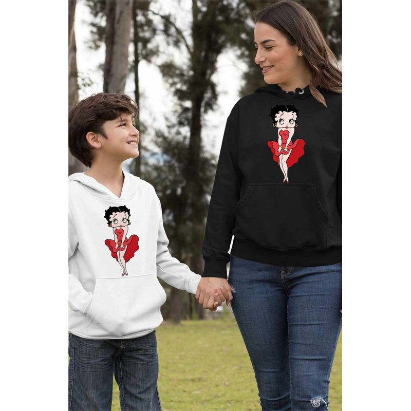 Fashion, accesorii si bijuterii - Femei - Imbracaminte femei - Hanorace femei - Hanorac Femei Betty Boop Rochie Marilyn Monroe, negru, marime S - Infinity.ro